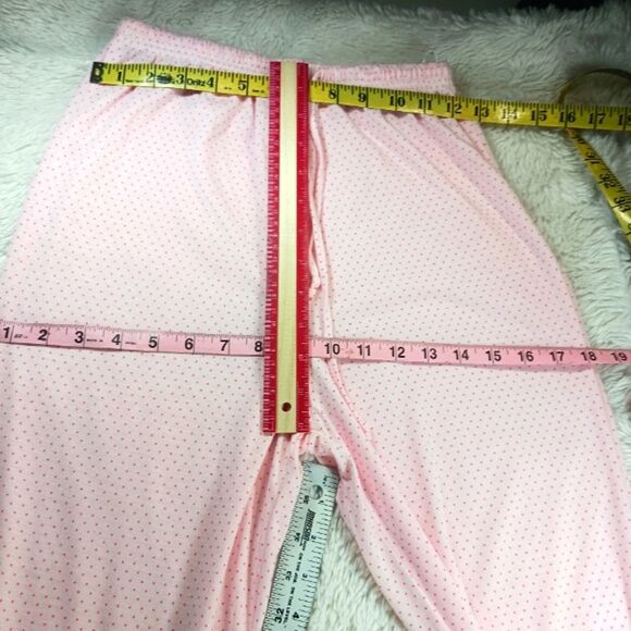 NWOT Lati Fashion Pink Polka Dot Pajama Set Lace Dainty Floral Hem Womans M - Picture 16 of 16